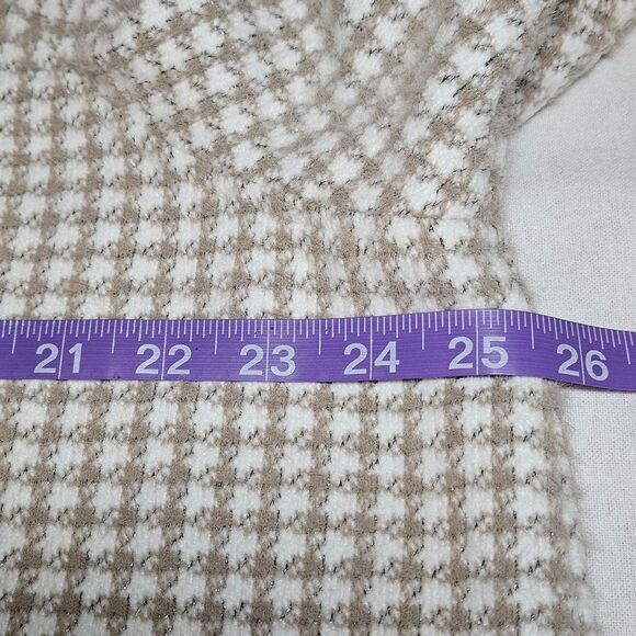 Greylin Anthropologie Taupe & Metallic Oversized Button Front Knit Shirt… - Picture 10 of 16